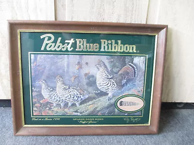 1996 Pabst Blue Ribbon Beer Upland Game Birds  Ruffled Grouse Print Sign PBR • $85