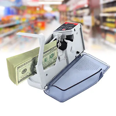 Money Counter Machine Currency Cash Bank Counterfeit Detector Cash Counting • $37.05