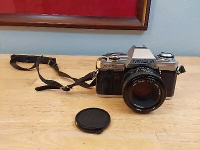 MINOLTA X-370 Film SLR Camera W/ MC 50mm F1.7 Lens Strap  • $125