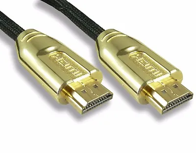 £5.75 • Buy Quality Short 0.5m HDMI Cable 4K Gold Plated,  Braided Sleeve