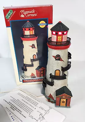 Lemax Village Plymouth Corners Porcelain Lighted House Lighthouse 1998 Flashing • $15.20