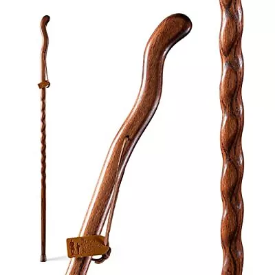 Brazos Handcrafted Wood Walking Stick Twisted Oak Ergonomic Style Handle F... • $53.23