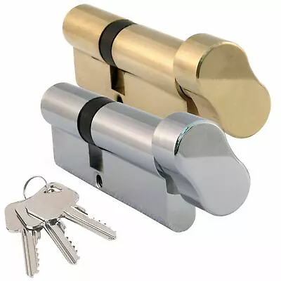 Thumb Turn Cylinder Euro Barrel Door Lock UPVC Anti Drill BS EN 1303 Security • £16.87