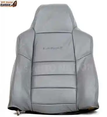 2002 2003 Ford F250 F350 Lariat Driver Top Lean Back Leather Seat Cover Gray • $171.65