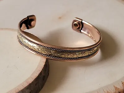 Copper Magnetic Bracelet Arthritis Pain Therapy Cuff Bangle Brass Eyes To Eyes • $8.50