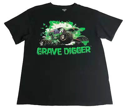 Monster Jam Grave Digger Shirt Mens Large Black Short Sleeve 2012 Graphic Tee • $21.93