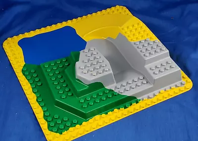 £27.88 • Buy LEGO Duplo Zoo 15 X15  Base Plate Raised 3-D Water Land Slide Pond Green Blue