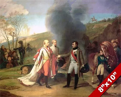 Battle Of Austerlitz Napoleon & Francis Ii Painting Art Real Canvas Print • $14.99