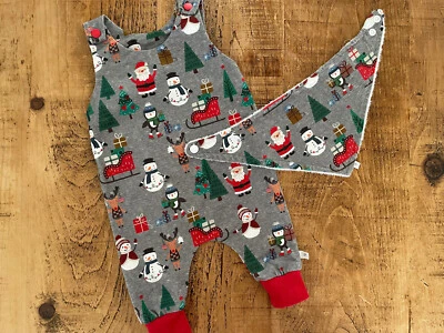 £8 • Buy Baby Boy Girl Unisex 0-3 Months FRECKLES & DAISIES Christmas Romper & Bib Set