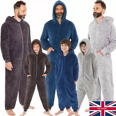 Mens Boys Unisex Fleece 1Onesie Hooded Jumpsuit Gaming Just Essentials Bedlam • £28.99