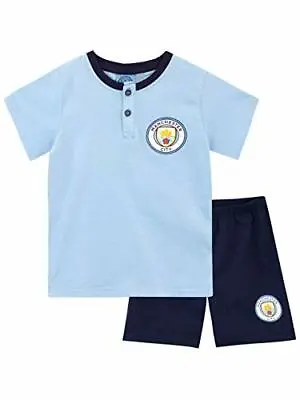     Thumbnail 1 - Kids Manchester City Short Pyjamas Boys Premiership Football K • £8.95