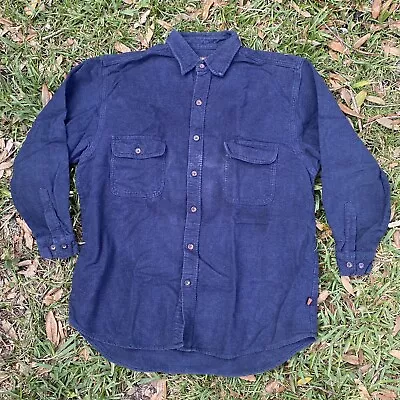 Moose Creek Long Sleeve Casual Button Down Shirt XL Blue • $22