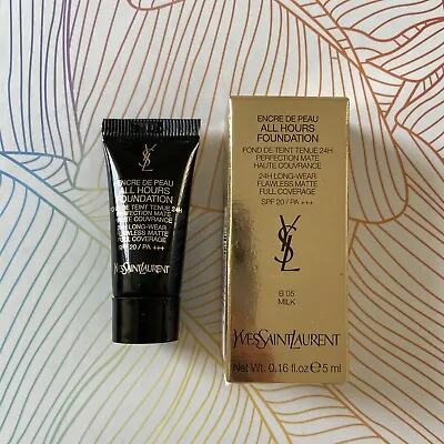 YSL All Hours Foundation 5ml Sample B05 Milk Brand New In Box • £4.95