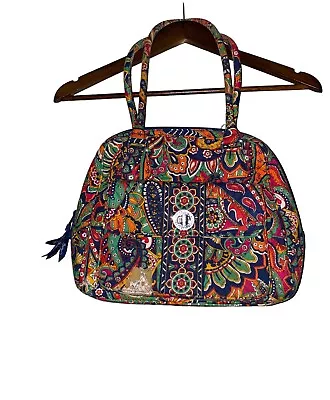 Vera Bradley Signature Get Carried Away Paisley Print Tote Handbag Summer Travel • $35.99