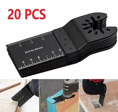 20PCS Oscillating Saw Blades Set Carbide Multi Tool Universal Wood Metal Cutter • £6.99