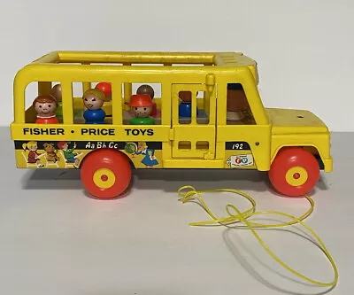 Fisher Price Play Family School Bus #192 Vintage 1965 Little People • $69.97