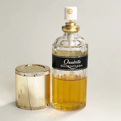 VTG Balenciaga Quadrille 50ml Eau De Toilette Spray 90% Vol Perfume 45% Full • $59.98