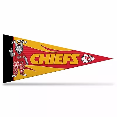 Kansas City Chiefs NFL Mascot Mini Pennant 9 X4  New Felt Made In USA  • $2.49