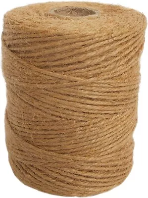 100m Twine String Rope Heavy Duty Garden Tool 3 Ply Natural BrownANSIO Jute Tw • £4.89