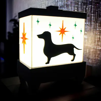 Midcentury Modern Atomic Dachshund Dog Lamp Night Light LED MCM Midmod 60s Retro • $84.95