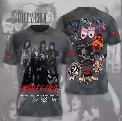 HOT !  Motley Crue Band Music Tshirt Short Sleeve 3D All Over Print TShirt S-5XL • $22.90