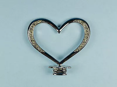 2.5  Silver Rhinestone Cake Topper Symbol  Heart  Monogram Wedding Symbol Decor • $4.99