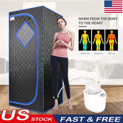 Full Size Personal Sauna Room Sojourner Portable Steam Sauna Tent Home Spa W/FCC • $55.90