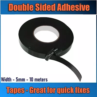 £3.45 • Buy TOP QUALITY SCOTCH STICKY ADHESIVE BLACK TAPE 5mm X 10m ROLL FOR TOUCH SCREENS