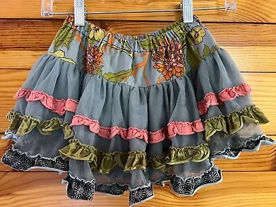 Matilda Jane Jessie Skirt Girls Field Trip Tiered Ruffle Tulle Size 2 • $29.99