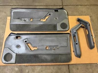 87-93 Ford Mustang Smoke Gray Door Panels Interior Door Cards W/ DOOR Handles OE • $575