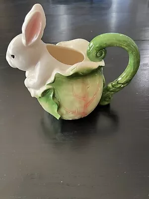 Vintage Applause Cabbage Rabbit Water Pitcher • $14.95