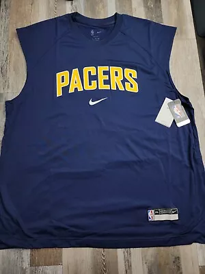NEW Nike Indiana Pacers Dri-Fit 75th Sleeveless Shooting Shirt Men's Sz 2XL • $32.99