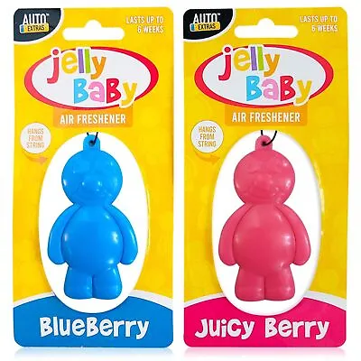 Jelly Baby Car Air Freshener | Hanging Auto Freshner Blueberry Juicy Berry Scent • £2.99