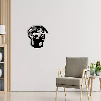 Poster 2Pac Black Wall Art Metal Poster Metal Art Laser Cutting Art • £48.66