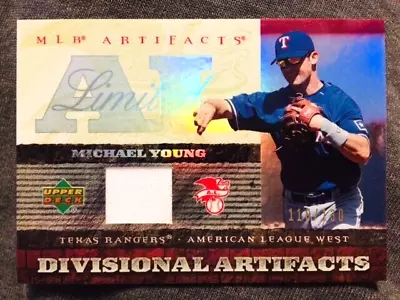 2007 Upper Deck MLB Artifacts Michael Young Game Used Worn Jersey Card /130 Rare • $2.99