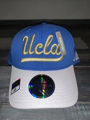 Men's Adidas Climalite UCLA Bruins Blue/White Offical Sideline Flex Hat NWT L/XL • $20