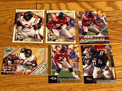 Michael Oher Lot Of (6) DIFFERENT 2009 Upper Deck Rookie Cards  - THE BLIND SIDE • $9.95