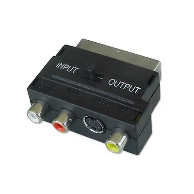 £3.53 • Buy SCART Adaptor AV Block To 3 Phono Composite Or S-Video With In/Out Switch 