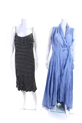 Zara Idillio Womens Polka Dot Cowl Neck Sleeveless Dress Black Size L Lot 2 • $42.69