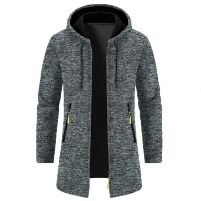 £12.99 • Buy Mens Hoodie Winter Warm Fleece Lined Coat Zip Up Coat Jacket Sweatshirt Tops