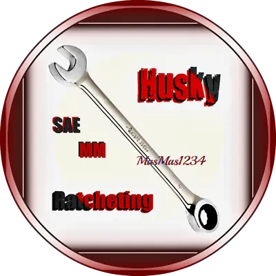 HUSKY Ratcheting Combination Wrench - SAE - MM - Polished Chrome - Fast Shipping • $10.55