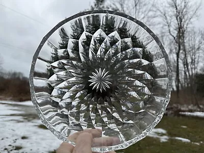 VAL ST LAMBERT Imperial Pattern Cut Glass Belgium Crystal Bowl 9.75” Excellent • $25