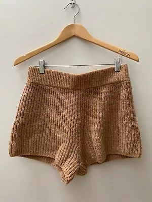 NWT Zulu & Zephyr Knit Shorts Size 12 | Caramel Brown Wool Blend • $69