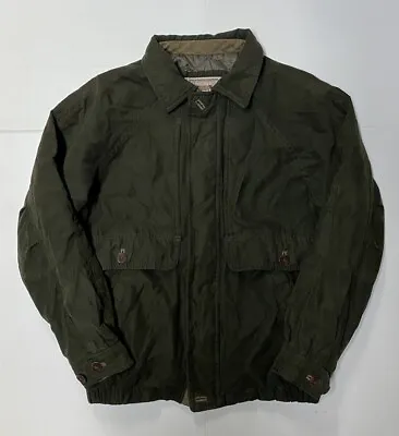 Cabela's Outfitter Jacket Mens Medium Tall Dark Green Quilt Bomber Hunting • $29.95