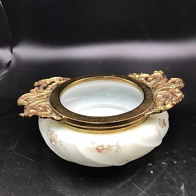 Antique CF Monroe Wave Crest Pin Dish Jewel Dresser Box Swirl Delicate Brass 5” • $69.95