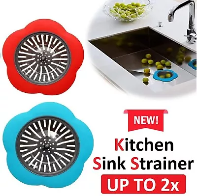 Silicone Sink Filter Strainer Drain Stopper Waste Hair Kitchen Bathroom Plug • $11.49