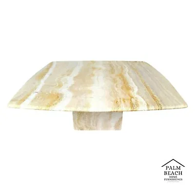 MCM Italian Travertine Marble Cocktail Coffee Table • $3295