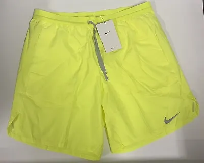 Nike Men Dri-FIT Flex Stride 7  Brief-Lined Running Shorts Volt DQ1819-702 NWT • $24.99