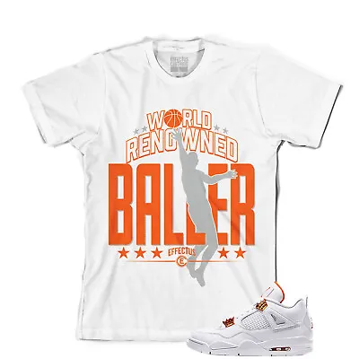 Tee To Match Air Jordan Retro 4 Orange Metallic. Baller Tee  • $24