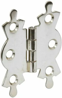 £5.56 • Buy Butterfly Butt Hinge Polished Chrome  2” Hinges 50mm Cupboard Cabinet Box X 4
